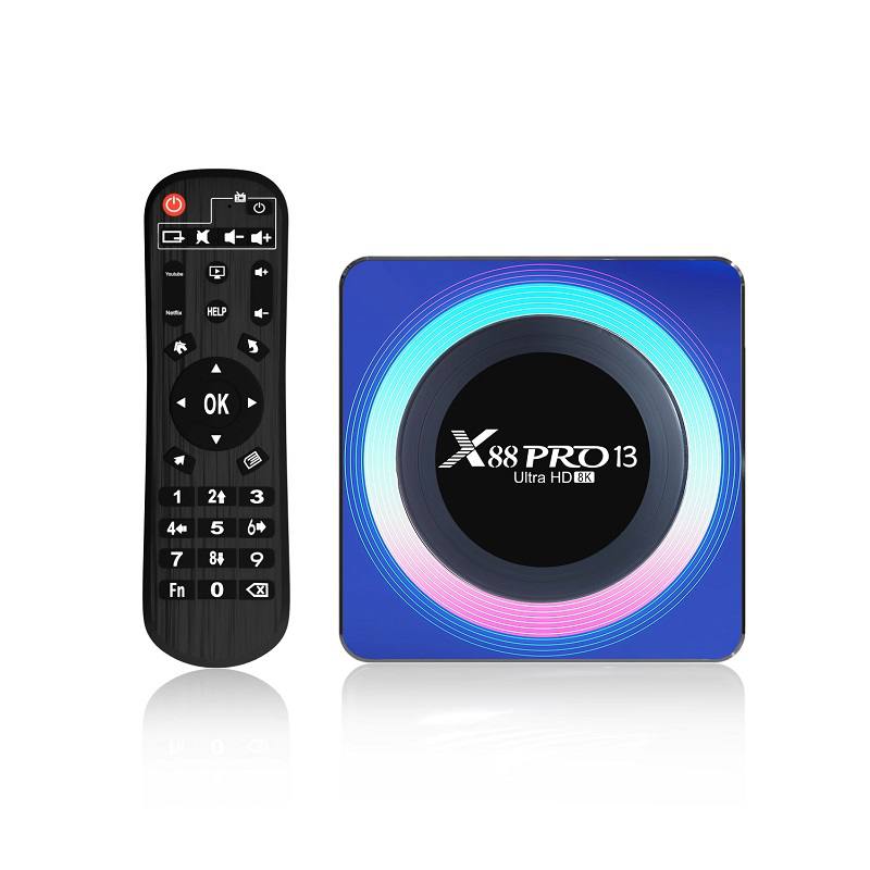 PTYTEC Computer Shop - TV BOX X88 PRO 13 8K ULTRA HD, Android 13, 4G RAM,  32G ROM, HDMI 2.0, RJ45 WIFI, USB 3.0 BT 5.0