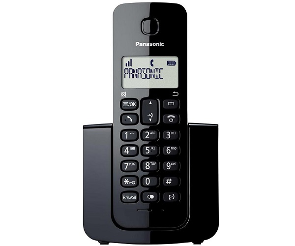 Panasonic KX-TG9321T Teléfono inalámbrico de 2 líneas, negro metálico, 1  auricular