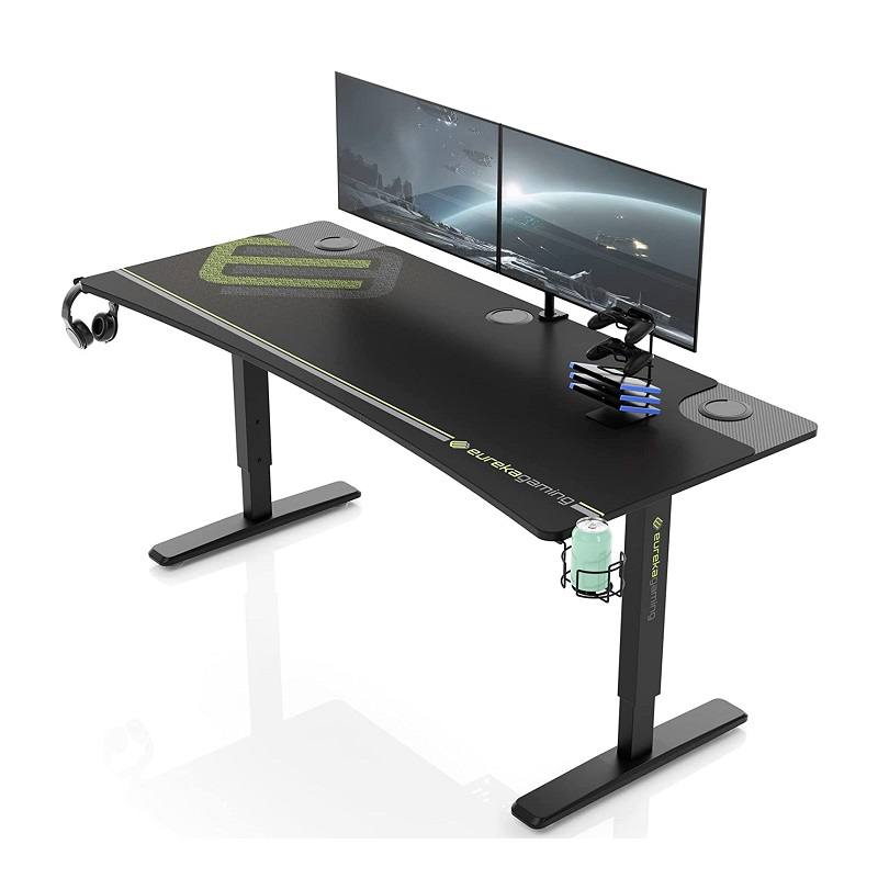 PTYTEC Computer Shop - Escritorio Gaming HOMALL, diseño en L de 51, base  para monitor extraíble