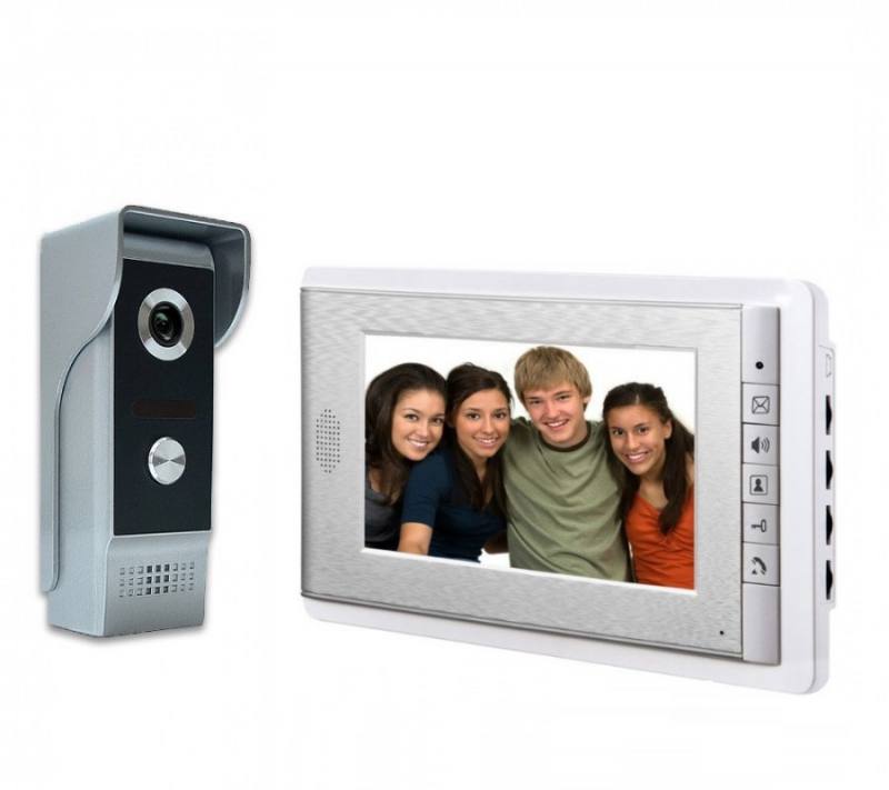 Sistema de video portero, video portero de apartamento, visión nocturna,  timbre de video HD de 7 pulgadas, sistema de entrada de llamadas, blanco